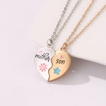 Load image into Gallery viewer, Mother Son Eternal Bond Magnetic Heart Shape Pendant Chain