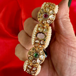 Load image into Gallery viewer, Mehar Polki Piroyee Gajra Bracelet