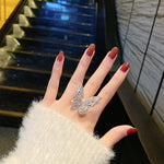 Load image into Gallery viewer, Classic Butterfly Zircon Adjustable Ring