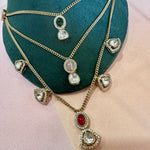 Load image into Gallery viewer, Niyati 3 Layer Mossionite Charms Necklace Set