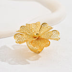 Load image into Gallery viewer, Bold Elegance Big Gold Plated Adjustable Statement Ring