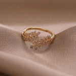 Load image into Gallery viewer, Autumn Leaves Zircon Adjustable Ring