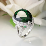 Load image into Gallery viewer, Emerald Water Droplets Luxury Zircon Ring