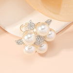 Load image into Gallery viewer, Glam Five Pearls Silver Plated Zircon Adjustable Ring