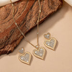 Load image into Gallery viewer, Anna Heart Shape 14k Gold Plated Jewellery Set