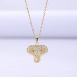 Load image into Gallery viewer, Ganesha Blessings 18k Gold Plated Zircon Pendant Chain