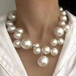 Load image into Gallery viewer, Reva Classic Pearl Statement Necklace