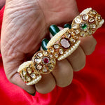 Load image into Gallery viewer, Mehar Polki Piroyee Gajra Bracelet