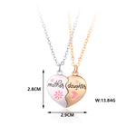 Load image into Gallery viewer, Mom Heart Shape Zircon Pendant Chain