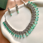 Load image into Gallery viewer, Green pearl Jewellery set