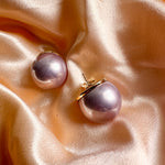 Load image into Gallery viewer, Lavender Luxury Pearl Ball Earrings