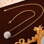 Load image into Gallery viewer, Akarshika 18k Gold Plated Zircon Ball Chain