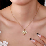 Load image into Gallery viewer, Ganesha Blessings 18k Gold Plated Zircon Pendant Chain