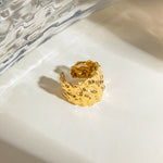 Load image into Gallery viewer, Iki Hammered Waterproof Gold Plated Open Ring