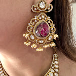 Load image into Gallery viewer, Jahanara Royal Mossionite Kundan Set