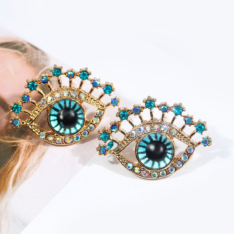 Chunky Blue Eyes Earrings