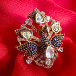 Load image into Gallery viewer, Ava Blue Peacock Adjustable Ring