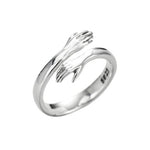 Load image into Gallery viewer, Silver Plated Waterproof Adjustable Hug Ring