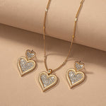 Load image into Gallery viewer, Anna Heart Shape 14k Gold Plated Jewellery Set