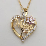 Load image into Gallery viewer, Mom’s Heart Zircon Pendant Chain