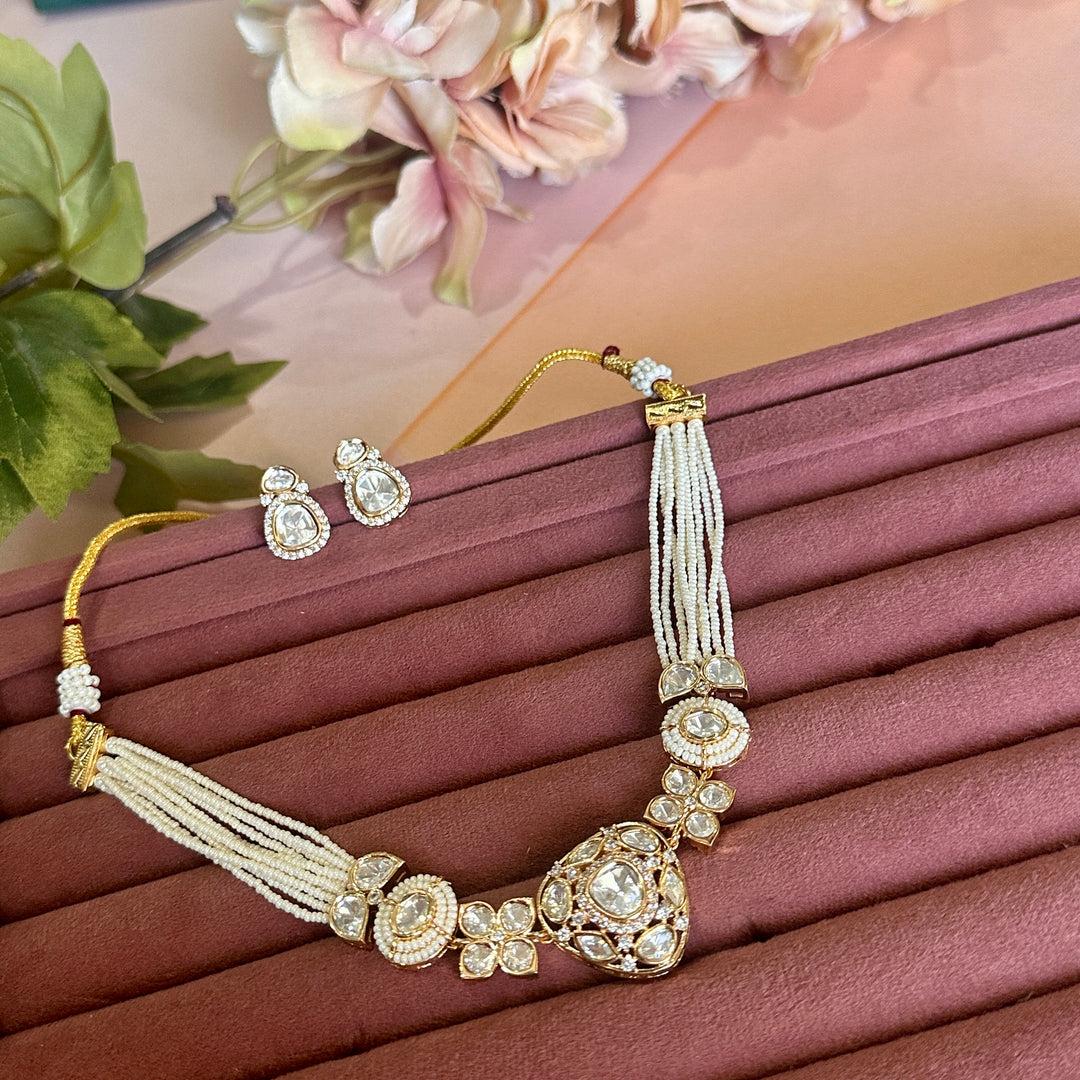 Divisha Mossionite Piroyee Necklace Set
