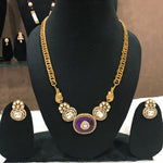 Load image into Gallery viewer, Aahana Mossionite Kundan Jewellery Set