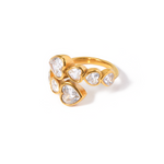 Load image into Gallery viewer, Anney Luxury Waterproof 18k Gold Plated Open Ring