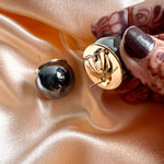 Load image into Gallery viewer, Black Luxury Pearl Ball Earrings