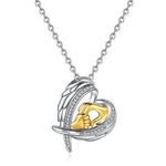 Load image into Gallery viewer, Mother Baby Hand Holding Heart Zircon Pendant Chain
