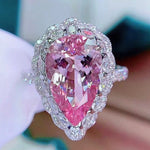 Load image into Gallery viewer, Pink Morganite Big Adjustable Ring