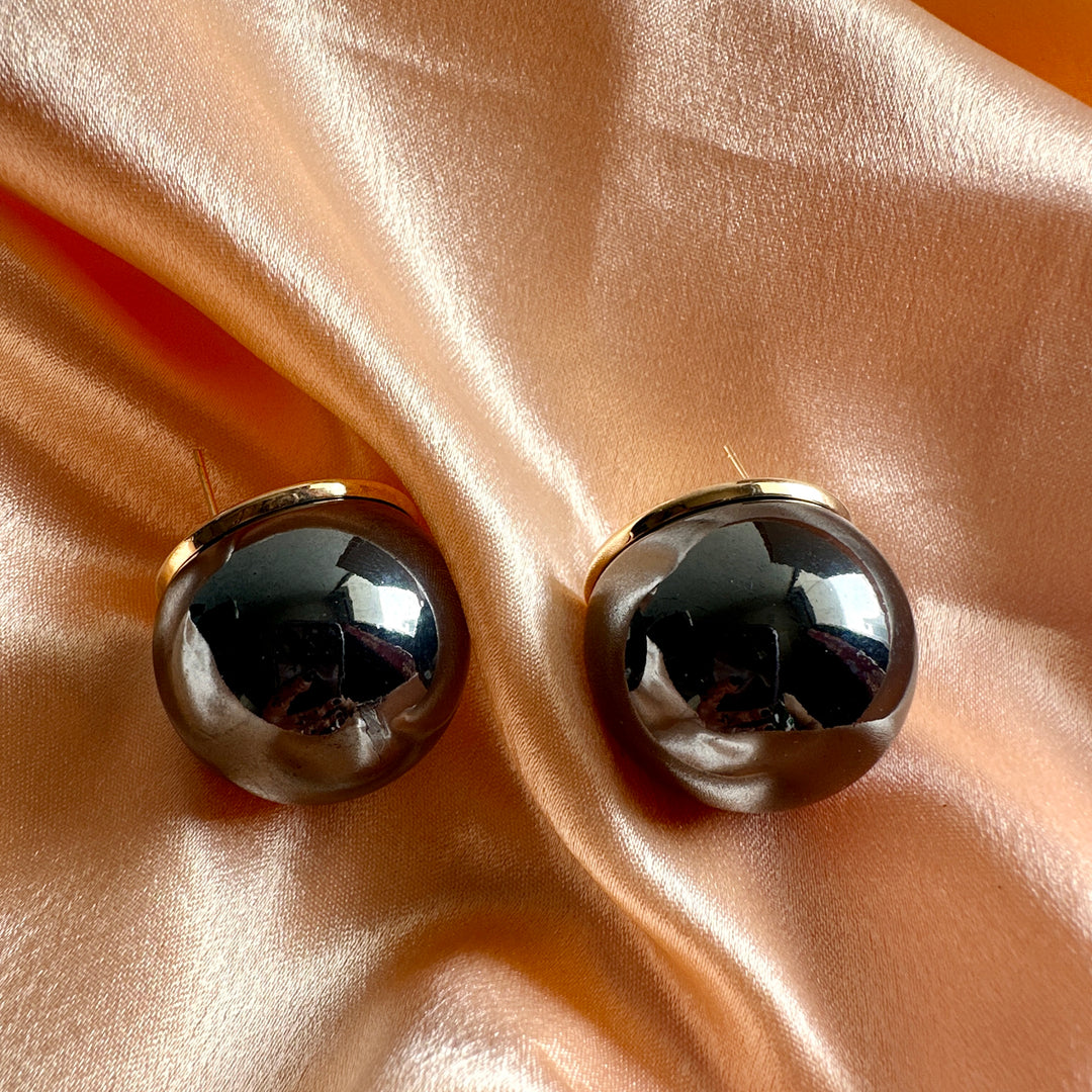 Black Luxury Pearl Ball Earrings