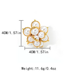 Load image into Gallery viewer, Classic Pearl Floral Gold Plated Waterproof Adjustable Ring