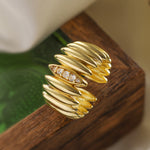 Load image into Gallery viewer, Senorita Retro 18k Gold Plated Open Ring
