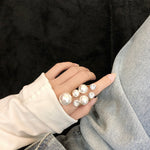 Load image into Gallery viewer, Rihana Pearl Zircon Adjustable Ring