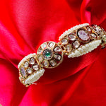 Load image into Gallery viewer, Mehar Polki Piroyee Gajra Bracelet