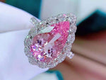 Load image into Gallery viewer, Pink Morganite Big Adjustable Ring