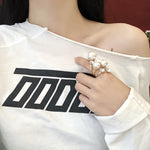 Load image into Gallery viewer, Rihana Pearl Zircon Adjustable Ring