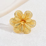 Load image into Gallery viewer, Glam Big Gold Plated Adjustable Statement Ring