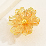Load image into Gallery viewer, Ishana Glam Big Gold Plated Adjustable Statement Ring