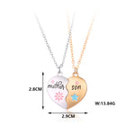 Load image into Gallery viewer, Mother Son Eternal Bond Magnetic Heart Shape Pendant Chain