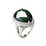 Load image into Gallery viewer, Emerald Water Droplets Luxury Zircon Ring