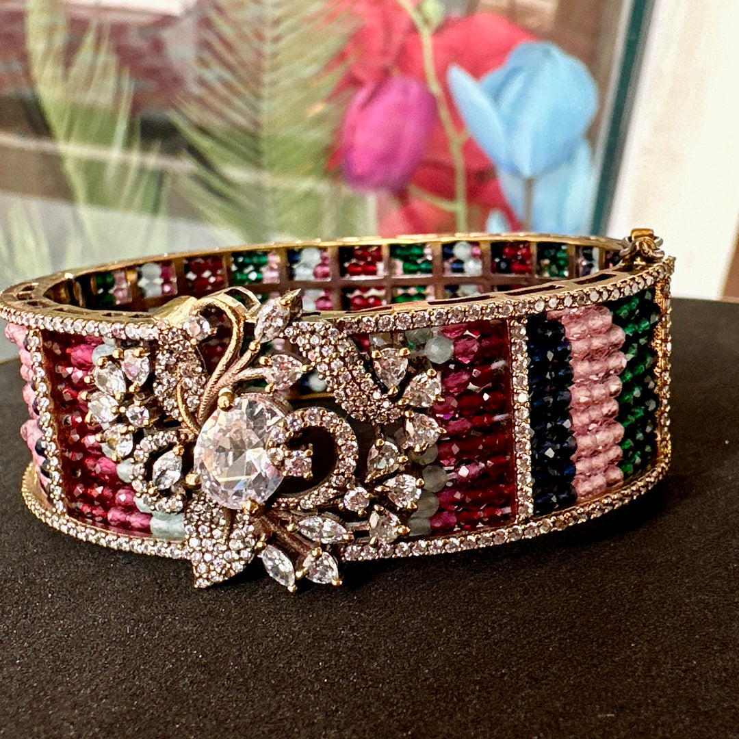Aza Multicolor Victorian Openable Kada