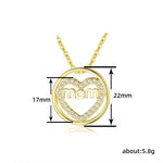 Load image into Gallery viewer, Mom Heart Shape Zircon Pendant Chain