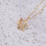Load image into Gallery viewer, Classic Butterfly 18k Gold Plated Mom Zircon Pendant Chain