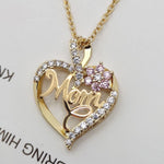 Load image into Gallery viewer, Mom’s Heart Zircon Pendant Chain