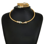 Load image into Gallery viewer, Jade Snake Zircon Necklace Bracelet Combo
