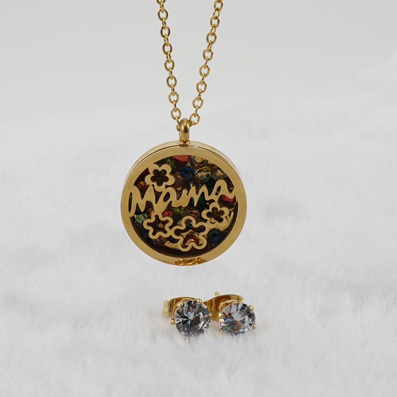 Mom’s Pride Waterproof 18k Gold Plated Jewellery Set