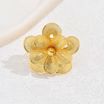 Load image into Gallery viewer, Golden Majesty Big Gold Plated Adjustable Statement Ring