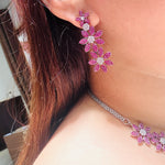Load image into Gallery viewer, Tanvi Floral Jewellery Set

