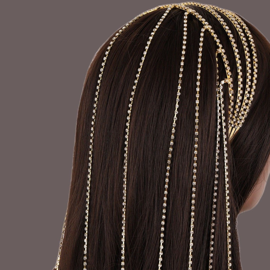 Black Gold Rhinestones Hairband